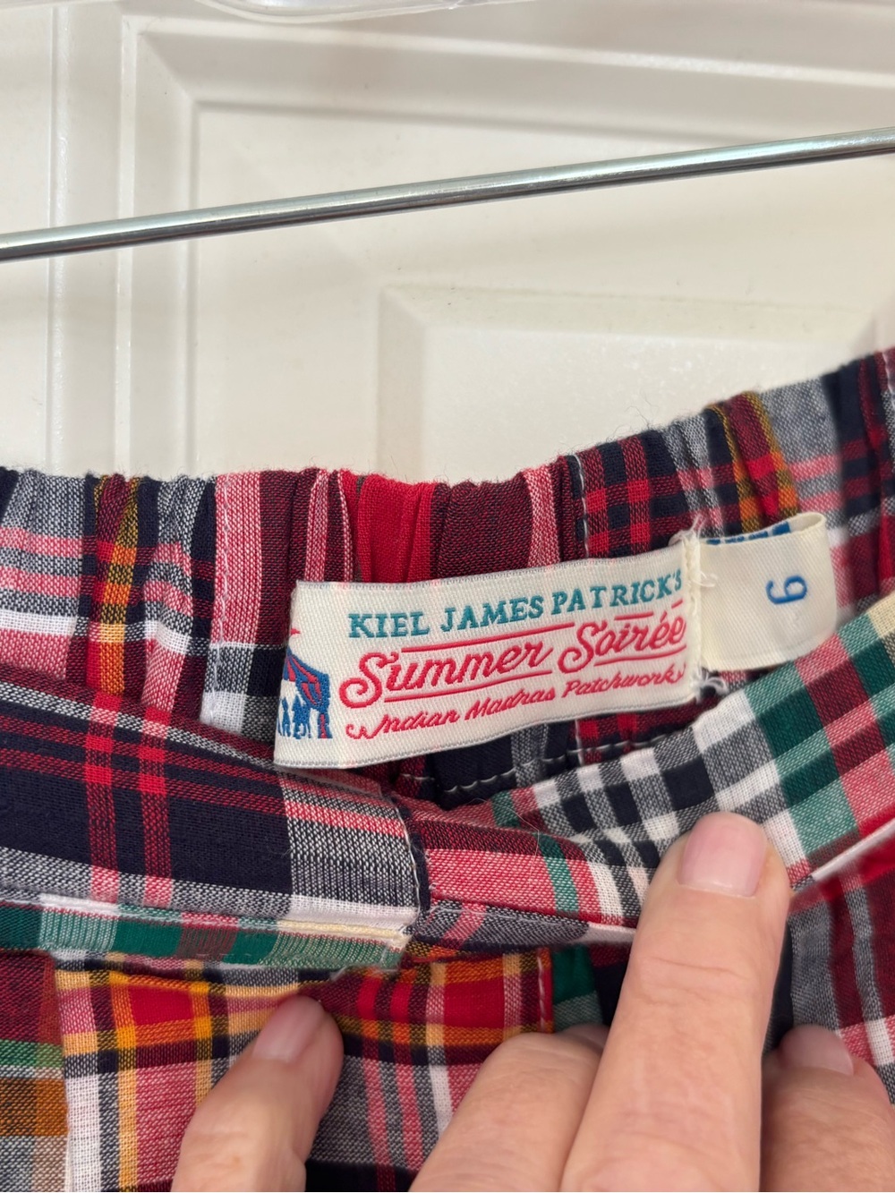 Kiel James Patrick Bristol patch madras short size 6 - Picture 3 of 5